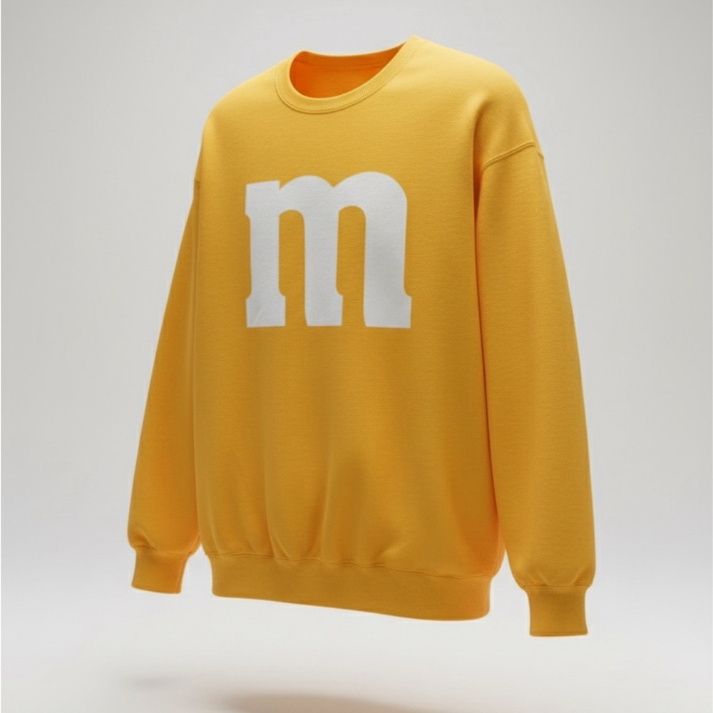 Bold Yellow m&m style sweatshirt
